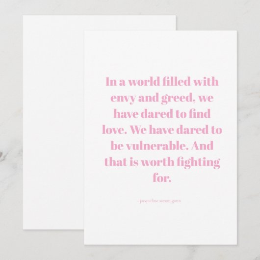 Love quote 招待状 (正面/裏面)