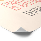 Love quote art print Chevron pattern coral ポスター (角)