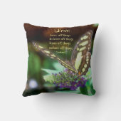 Love Quote Corinthians 13:7 Butterfly  クッション (裏面)