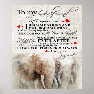 Love Quote For Girlfriend   Cute Decor Gift ポスター