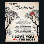 Love Quote For Husband Gift Idea, Husband Birthday ポスター<br><div class="desc">Love Quote For Husband Gift Idea, Husband Birthday</div>