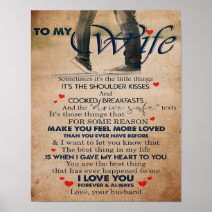 Love Quote For Wife, Wife Birthday, Wedding Couple ポスター