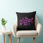 Love Quote Throw Pillow Valentine's Gift クッション (椅子)