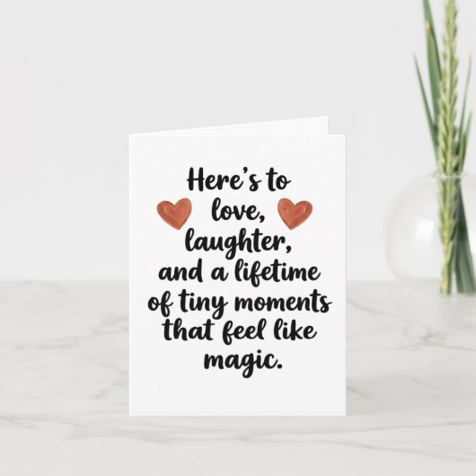 Love Quote Wedding Engagement Party カード (正面)