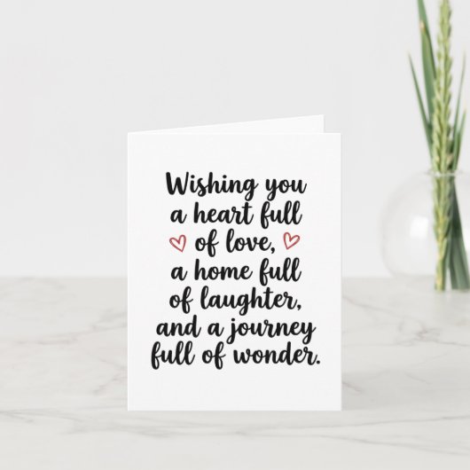 Love Quote Wedding Engagement Party カード (正面)