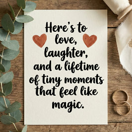 Love Quote Wedding Engagement Party カード