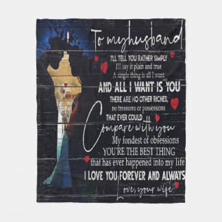 Love Quotes To My Husband, Home Decor フリースブランケット