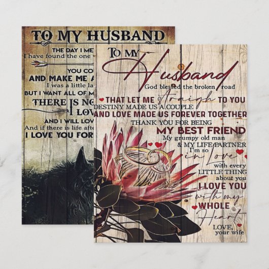 Love Quotes To My Husband, Home Decor 招待状 (正面/裏面)