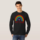 Love Rainbow LGBTQ LGBT Pride Hearts Day Valentine Tシャツ (正面フル)