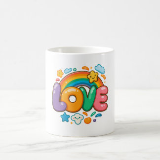 🌈💖 “LOVE” Rainbow Mug ☕✨ コーヒーマグカップ