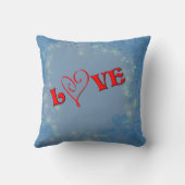 Love Red Heart Blue Hearts クッション (裏面)