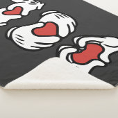 Love Red Heart Mouse Hands シェルパブランケット (3/4)