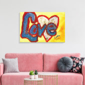 Love Red Rimmedハート絵画ズキャンバス印刷 キャンバスプリント (インサイチュ (リビング))