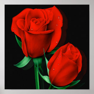 Love Red Rose Black ポスター