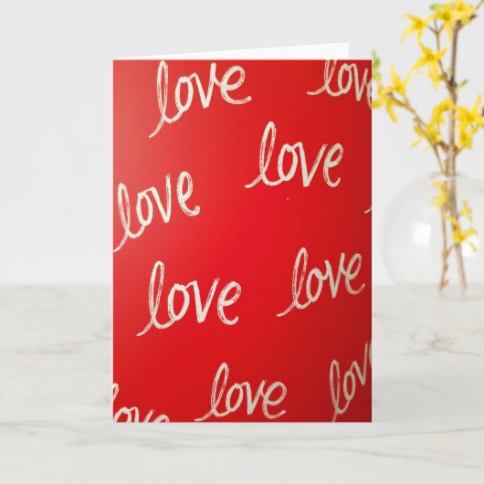 Love Repeated Crimson Red Card カード (黄色い花)