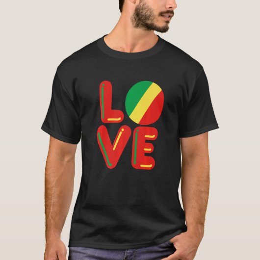 LOVE - Republic Of The Congo Premium Tシャツ (正面)