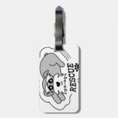 Love Rescue - Dark T-Shirt (Women) ラゲッジタグ (裏面縦)