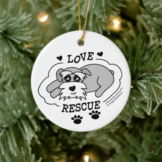 Love Rescue - Round Christmas Ornament セラミックオーナメント (ツリー)