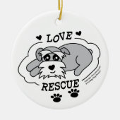 Love Rescue - Round Christmas Ornament セラミックオーナメント (正面)