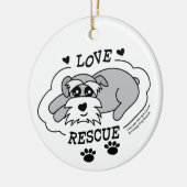 Love Rescue - Round Christmas Ornament セラミックオーナメント (左)