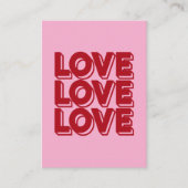 Love Retro Red Typography エンクロージャーカード (正面)