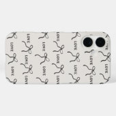 'Love & Ribbon Minimalist' iPhone 16 ケース Case-Mate iPhoneケース (裏面 (横))