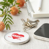 Love & Romance Concept Design with Heart Elements キーホルダー (側面)