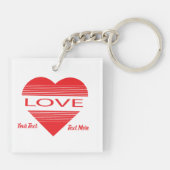 Love & Romance Concept Design with Heart Elements キーホルダー (裏面)