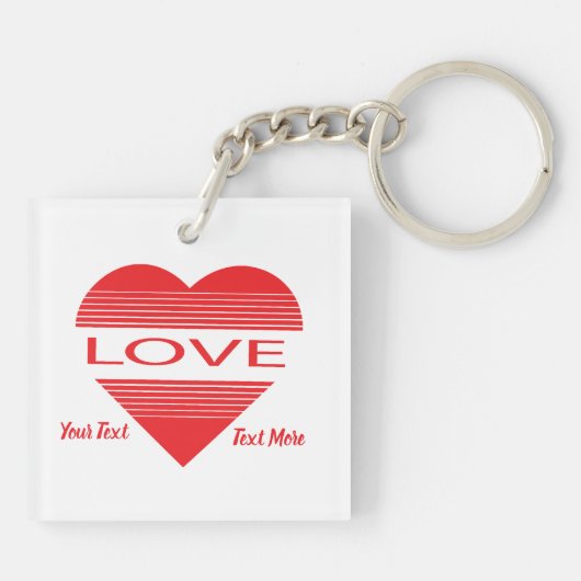 Love & Romance Concept Design with Heart Elements キーホルダー (裏面)