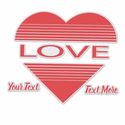 Love & Romance Concept Design with Heart Elements シール (正面)