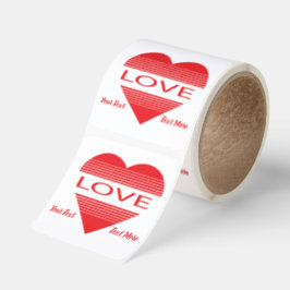 Love & Romance Concept Design with Heart Elements スクエアシール