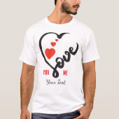 Love & Romance Concept Design with Heart Elements Tシャツ (正面)