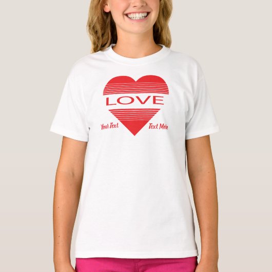 Love & Romance Concept Design with Heart Elements Tシャツ (正面)
