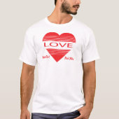 Love & Romance Concept Design with Heart Elements Tシャツ (正面)