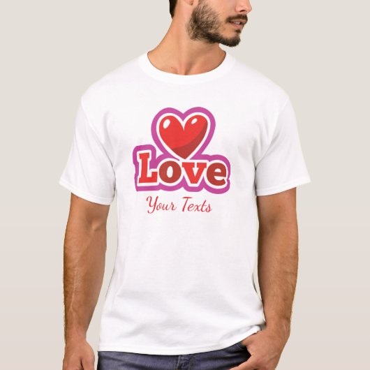 Love & Romance Concept Design with Heart Elements Tシャツ (正面)