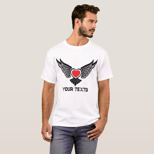 Love & Romance Concept Design with Heart Elements Tシャツ (正面フル)