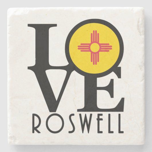 LOVE Roswellニューメキシコ ストーンコースター (正面)