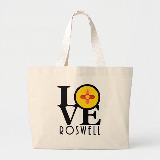 LOVE Roswellニューメキシコ ラージトートバッグ (正面)