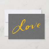 Love RSVP on Gray Linen 招待状 (裏面)