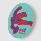 LOVE RUGBY BY MASANSER PIXELAT ラージ壁時計 (傾斜)