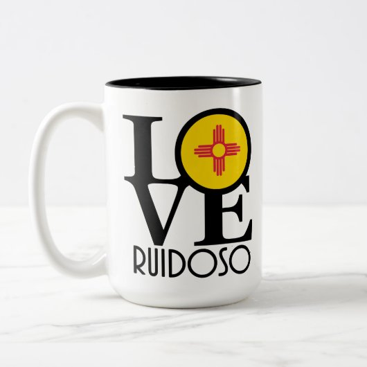 LOVE Ruidoso, NM 15oz ツートーンマグカップ (左)