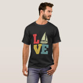 Love Sailing Nautical Boat Adventure Tシャツ (正面フル)