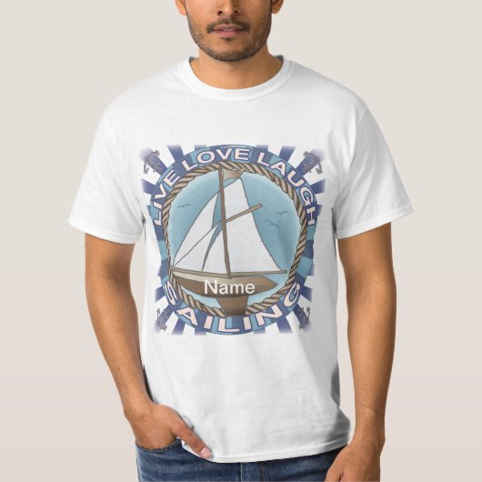 Love Sailing Sailboat Tシャツ (正面)