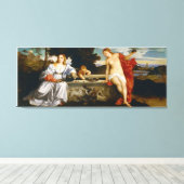 Love Saint and Profane Love by Tititian キャンバスプリント (インサイチュ (ウッドフロア))