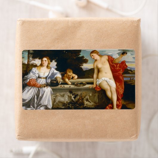 Love Saint and Profane Love by Tititian ラベル (インサイチュ)