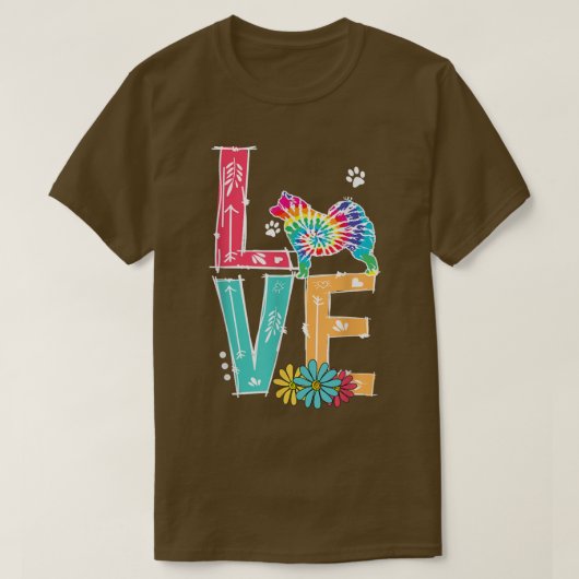 Love Samoyed Tie Dye Rainbow Samoyed Lover Tシャツ (デザイン正面)