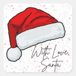 Love Santa Christmasのステッカー スクエアシール