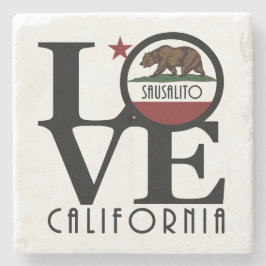 LOVE Sausalito California ストーンコースター