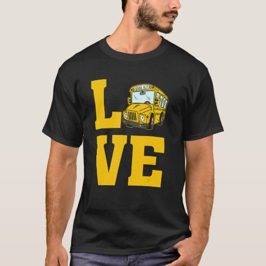 Love School Bus Driver Kids For Busdriver Apprecia Tシャツ (正面)