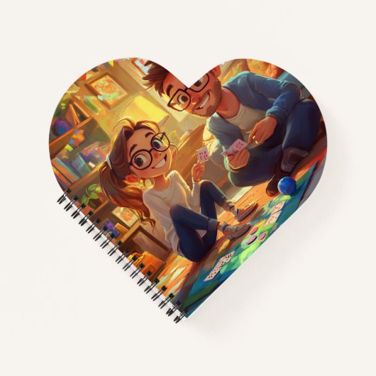 Love Scriptエレガントのフォトア結婚ルバムバインダー ノートブック (正面)